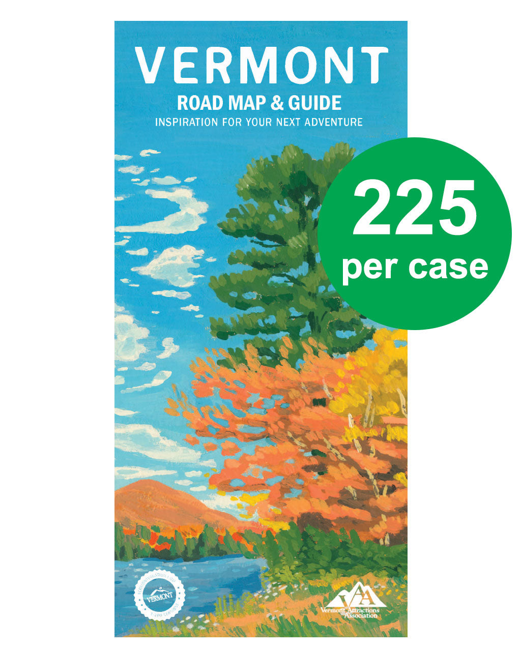 VERMONT ROAD MAP & GUIDE (CASE OF 225)